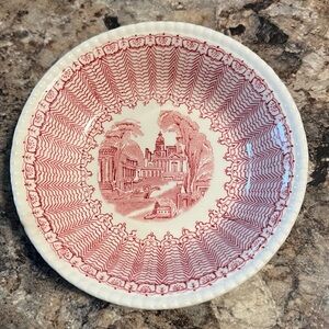 English Red and White Small Bowl